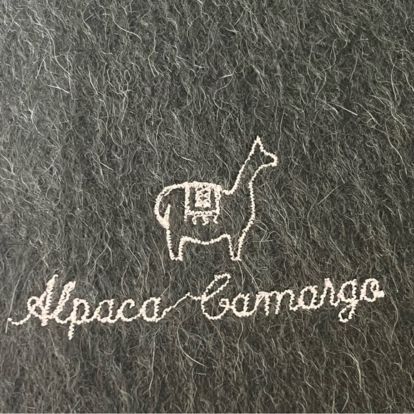 Camargo Alpaca Scarf with Alpaca Stitched Logo, dark green, unisex, 66.5”x 9” - Picture 5 of 13